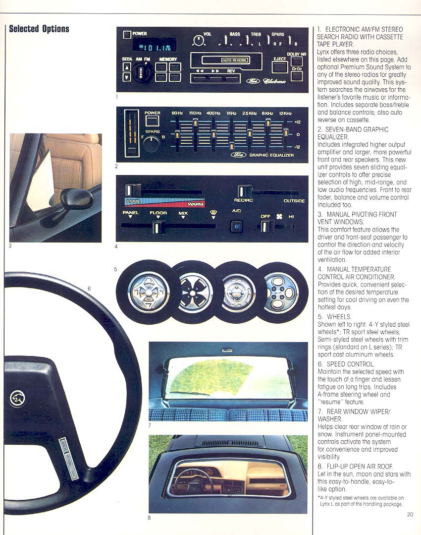 1984 Mercury Lynx Brochure Page 8